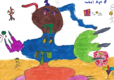 A monster by Isobel, aged 8