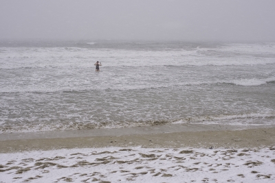 Swimming in the snow